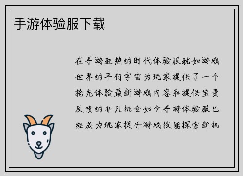 手游体验服下载